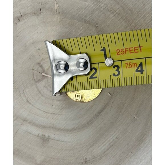 Vintage Blue Circular Girl Scouts Clover GS Jacket World Badge Pin - Picture 3 of 3